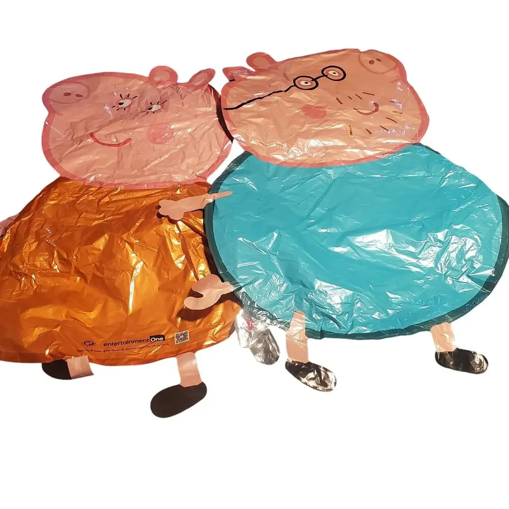 Peppa Pig Set of 7 Foil Balloons Made for inflation with helium Daddy Mommy Pig